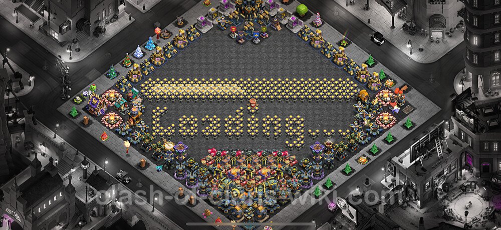 TH17 Troll Base Plan with Link, Copy Town Hall 17 Funny Art Layout 2025, #2723