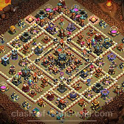 TH17 Anti 2 Stars War Base Plan with Link, Copy Town Hall 17 CWL Design, #2270