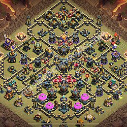 Municipio livello 17 Base di Guerra + Link, Anti Air / Electro Dragon - Miglior Disposizione Villaggio COC 2026 TH17, #2383
