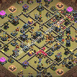 TH17 Anti 2 Stars War Base Plan with Link, Copy Town Hall 17 CWL Design 2026, #2685