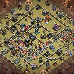 TH17 Anti 3 Stars War Base Plan with Link, Copy Town Hall 17 CWL Design 2026, #2993