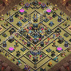 TH17 War Base Plan with Link, Hybrid, Copy Town Hall 17 CWL Design 2026, #2996