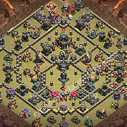 Base War TH17 dengan Link, Salin Desain Liga Perang Klan (CWL) Balai Kota 17 2026, #3009