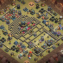 TH17 Anti 3 Stars War Base Plan with Link, Copy Town Hall 17 CWL Design 2026, #3363