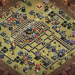 TH17 Anti 3 Stars War Base Plan with Link, Copy Town Hall 17 CWL Design 2026, #3363
