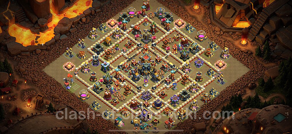 TH17 Anti 2 Stars War Base Plan with Link, Anti Air / Electro Dragon, Copy Town Hall 17 CWL Design 2025, #2254