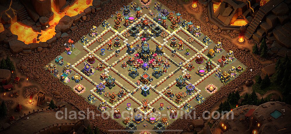 TH17 Anti 2 Stars War Base Plan with Link, Legend League, Copy Town Hall 17 CWL Design 2025, #2256