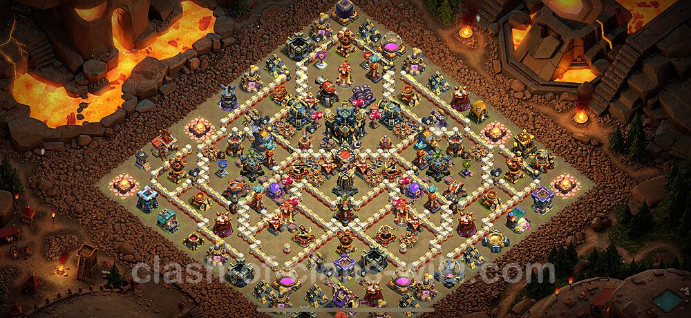 TH17 Anti 3 Stars War Base Plan with Link, Anti Everything, Copy Town Hall 17 CWL Design 2025, #2258