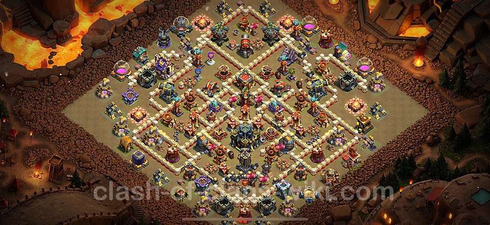 TH17 War Base Plan with Link, Legend League, Anti Air / Electro Dragon, Copy Town Hall 17 CWL Design 2025, #2261