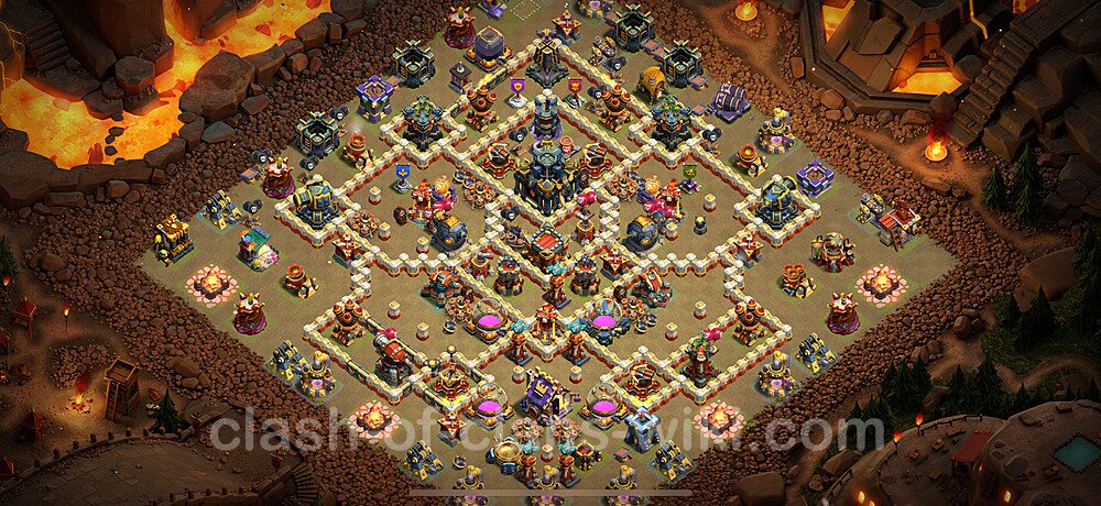 TH17 Anti 3 Stars War Base Plan with Link, Anti Everything, Copy Town Hall 17 CWL Design 2024, #2262