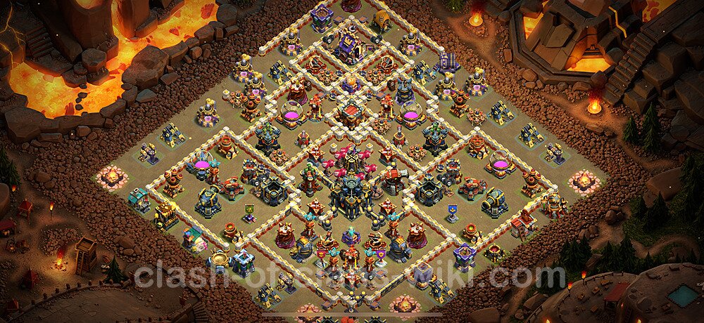 TH17 Anti 3 Stars War Base Plan with Link, Copy Town Hall 17 CWL Design 2025, #2279