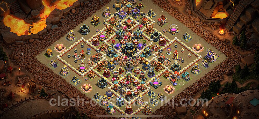 TH17 Anti 2 Stars War Base Plan with Link, Anti Air / Electro Dragon, Copy Town Hall 17 CWL Design 2025, #2281