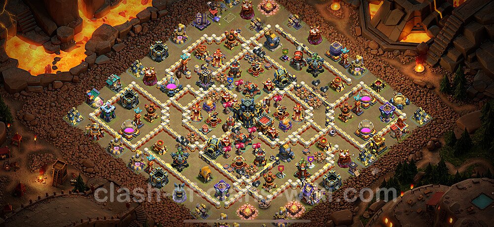 TH17 War Base Plan with Link, Anti Everything, Copy Town Hall 17 CWL Design 2024, #2296