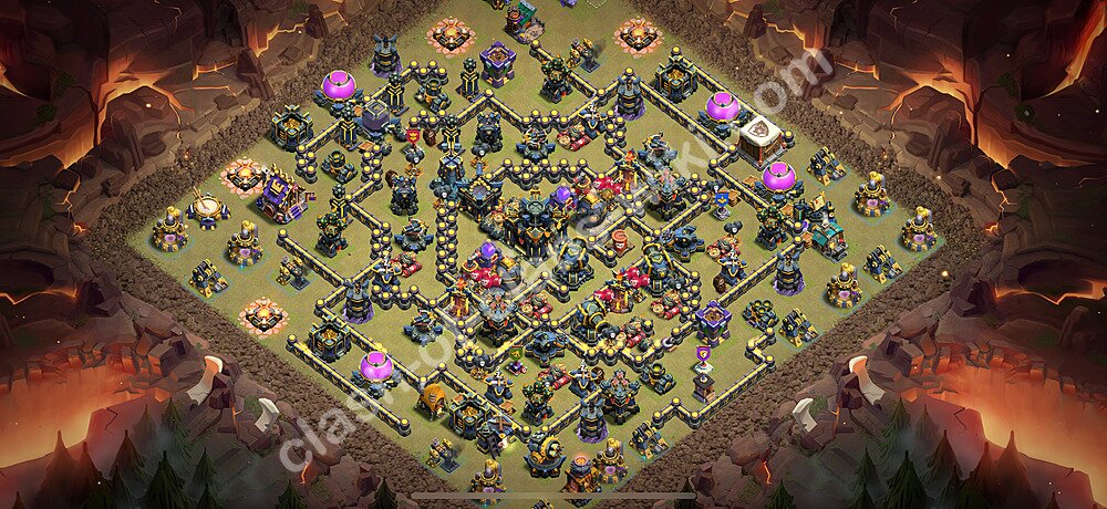 Municipio livello 17 Base di Guerra + Link, Anti tutto - Anti 3 Stelle Disposizione Villaggio COC 2025 TH17, #2299