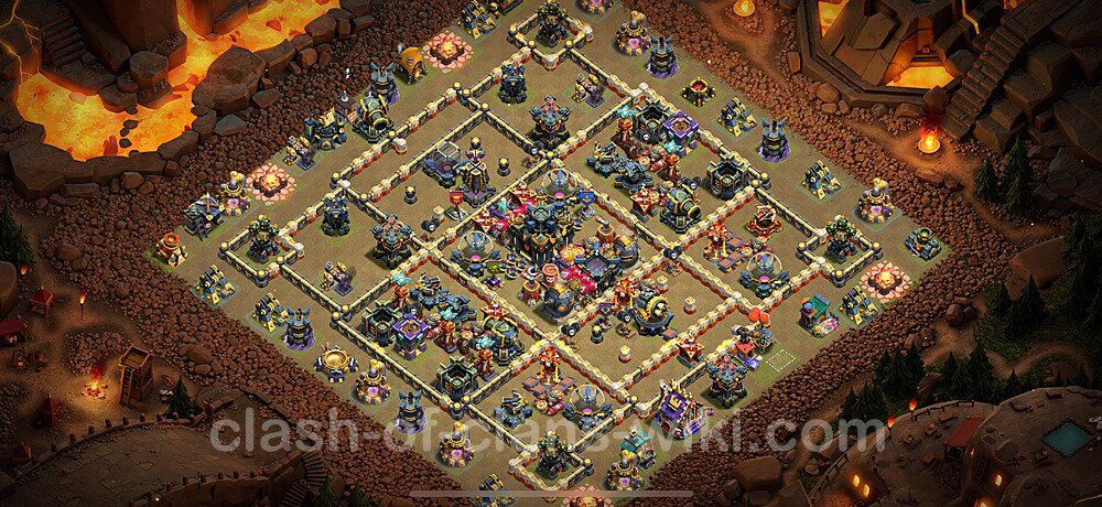 TH17 War Base Plan with Link, Anti Air / Electro Dragon, Hybrid, Copy Town Hall 17 CWL Design 2025, #2484