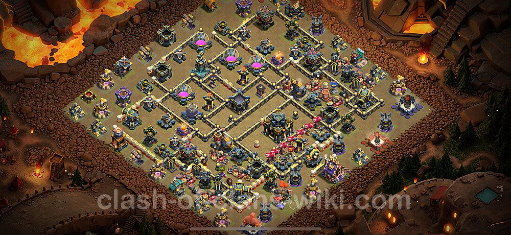 Top Anti 3 Etoiles Base de Guerre HDV 17 + Lien (Link) 2025 gdc - Hôtel de Ville 17 Base Copier, #2606