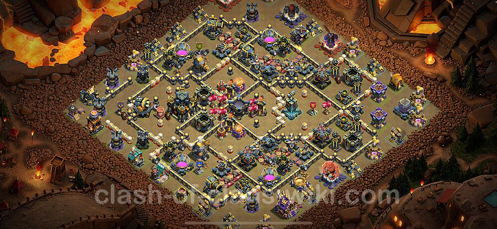 Top Anti 3 Etoiles Base de Guerre HDV 17 + Lien (Link) 2025 gdc - Hôtel de Ville 17 Base Copier, #2612