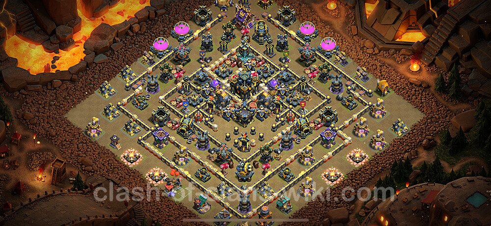 Top Anti 2 Etoiles Base de Guerre HDV 17 + Lien (Link) 2025 gdc - Hôtel de Ville 17 Base Copier, #2618