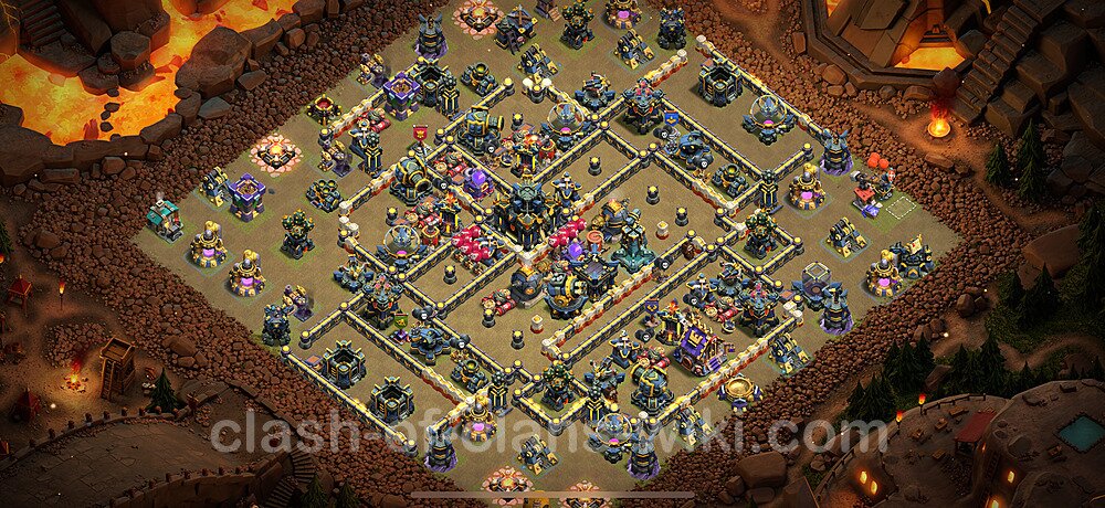 Top Anti 3 Etoiles Base de Guerre HDV 17 + Lien (Link) 2025 gdc - Hôtel de Ville 17 Base Copier, #2620