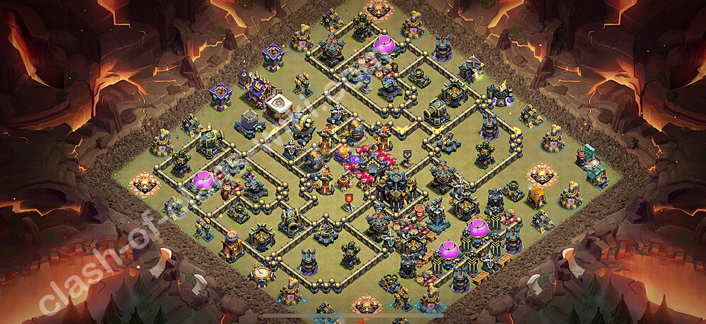 Municipio livello 17 Base di Guerra + Link, Ibrido - Miglior Disposizione Villaggio COC 2025 TH17, #2621