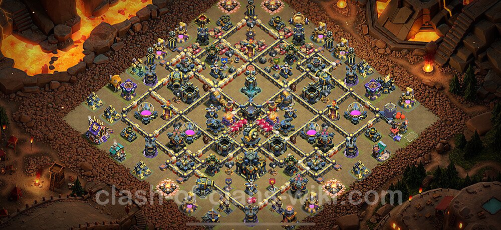 TH17 Anti 2 Stars War Base Plan with Link, Anti Air / Electro Dragon, Copy Town Hall 17 CWL Design 2025, #2672