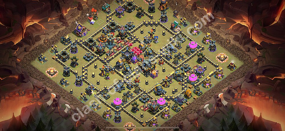 Municipio livello 17 Base di Guerra + Link, Anti 2 stelle, Ibrido - Miglior Disposizione Villaggio COC 2026 TH17, #2675