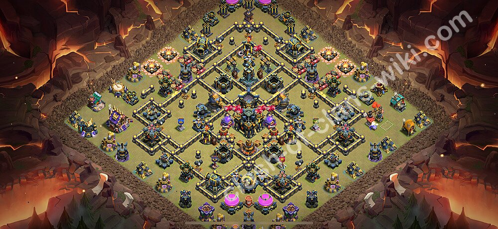 Непобедимая База ТХ 17 2025 Анти 2 Звезды для Лиги Войны Кланов (КВ / ЛВК) Скопировать, #2696
