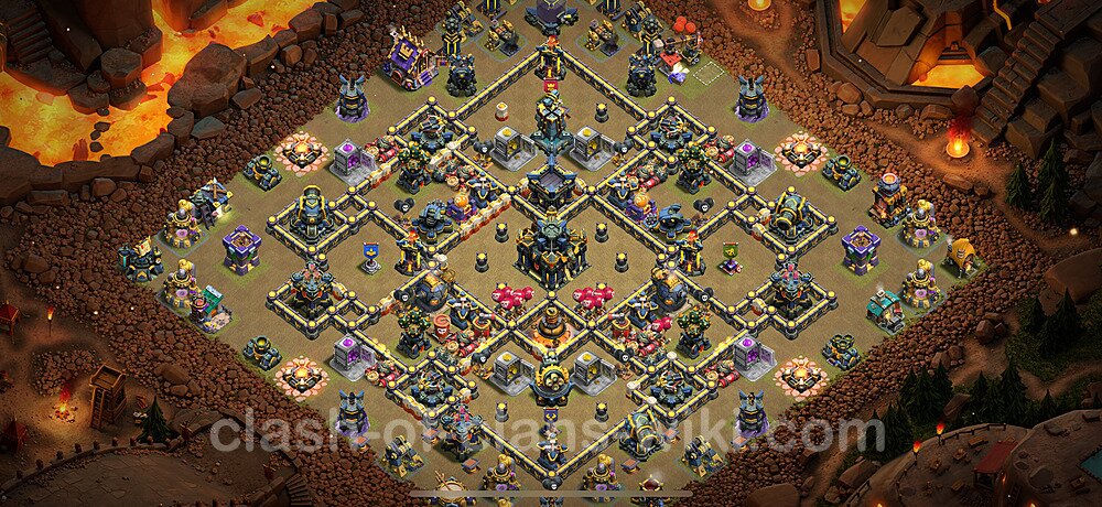 TH17 Anti 2 Stars War Base Plan with Link, Legend League, Copy Town Hall 17 CWL Design 2025, #2721
