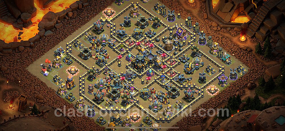 Die Anti 2 Sterne Clan War Base RH17 + Link, Hybrid 2025 - COC Rathaus Level 17 Kriegsbase (CK / CW), #2917