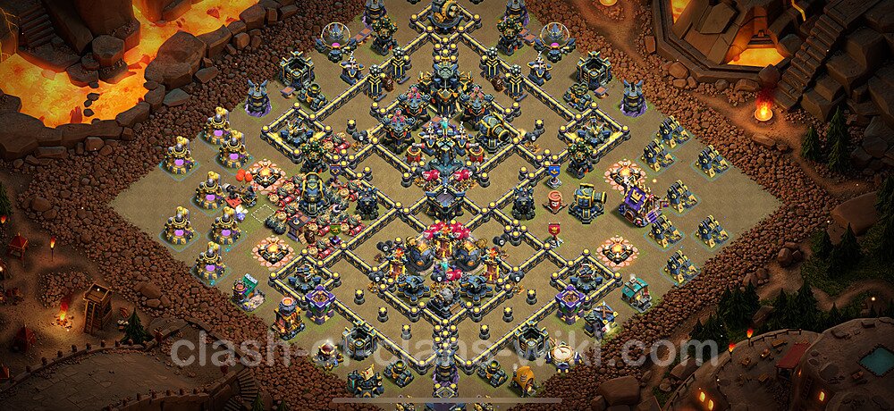 Die Anti 3 Sterne Clan War Base RH17 + Link 2025 - COC Rathaus Level 17 Kriegsbase (CK / CW), #2932