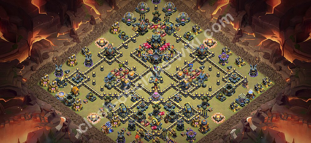 Municipio livello 17 Base di Guerra + Link, Anti tutto - Miglior Disposizione Villaggio COC 2026 TH17, #2934
