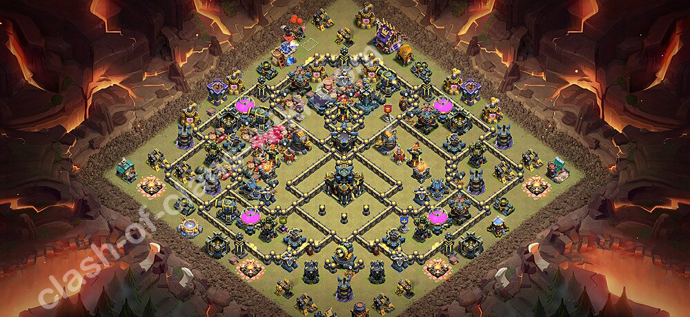 Base War TH17 dengan Link, Salin Desain Liga Perang Klan (CWL) Balai Kota 17 2026, #2969