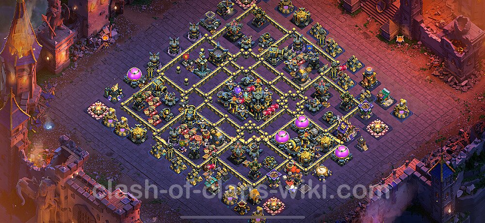 TH17 War Base Plan with Link, Copy Town Hall 17 CWL Design 2025, #2990