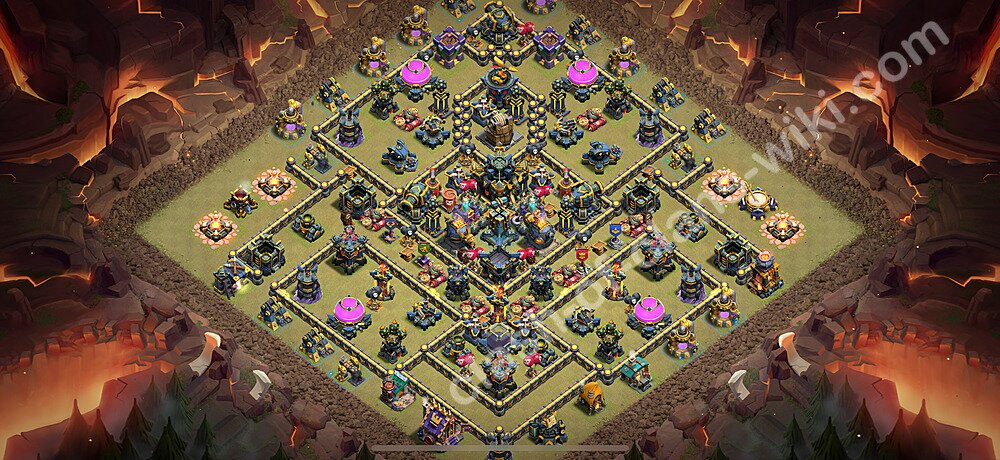 Die Clan War Base RH17 + Link, Hybrid 2025 - COC Rathaus Level 17 Kriegsbase (CK / CW), #2996