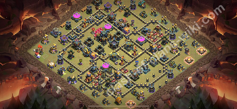 Die Clan War Base RH17 + Link, Anti 3 Sterne 2025 - COC Rathaus Level 17 Kriegsbase (CK / CW), #3001