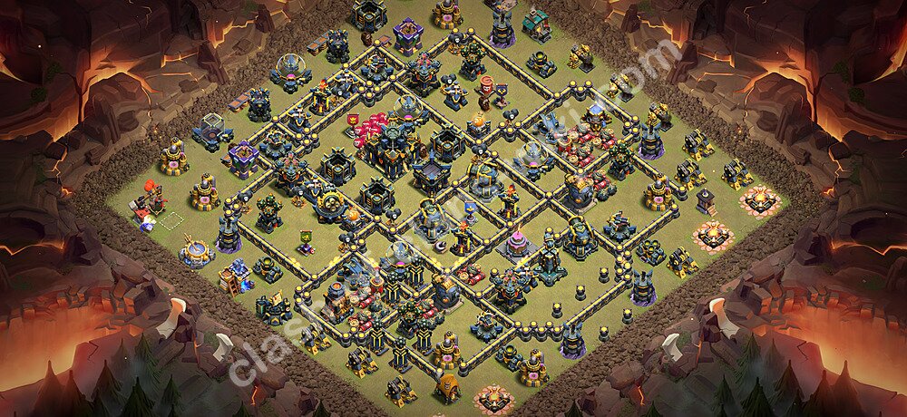 Municipio livello 17 Base di Guerra + Link, Anti 3 stelle - Miglior Disposizione Villaggio COC 2026 TH17, #3001