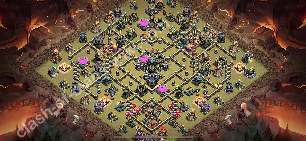 Municipio livello 17 Base di Guerra + Link, Anti tutto - Anti 3 Stelle Disposizione Villaggio COC 2025 TH17, #3002