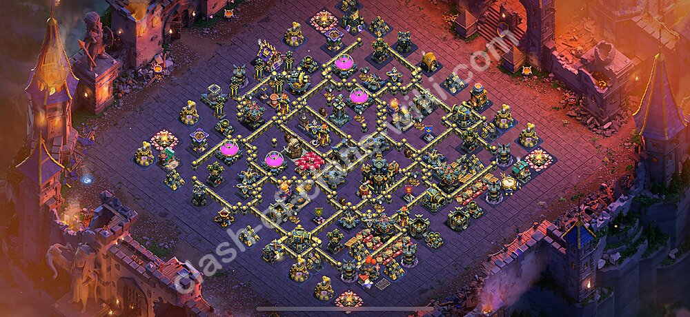 Municipio livello 17 Base di Guerra + Link, Ibrido - Miglior Disposizione Villaggio COC 2025 TH17, #3004