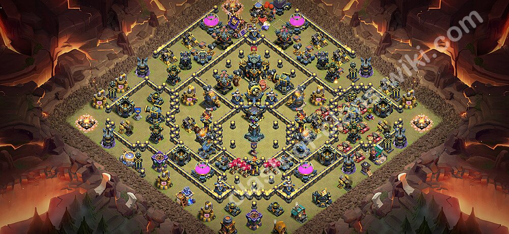 Base War TH17 dengan Link, Salin Desain Liga Perang Klan (CWL) Balai Kota 17 2026, #3009
