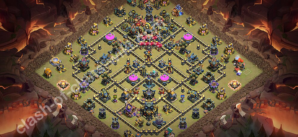 Base War TH17 dengan Link, Salin Desain Liga Perang Klan (CWL) Balai Kota 17 2026, #3010
