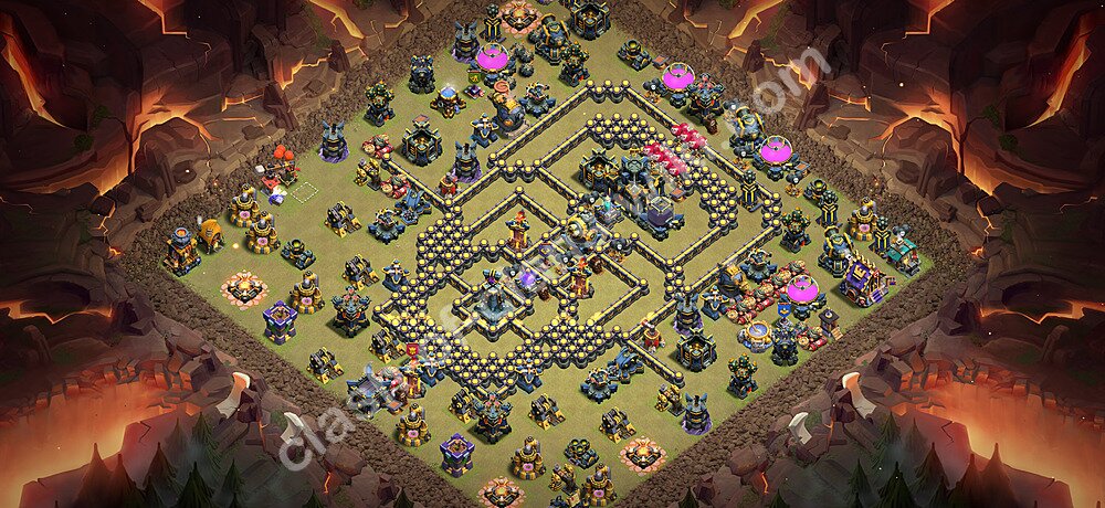 TH17 War Base Plan with Link, Copy Town Hall 17 CWL Design 2026, #3434