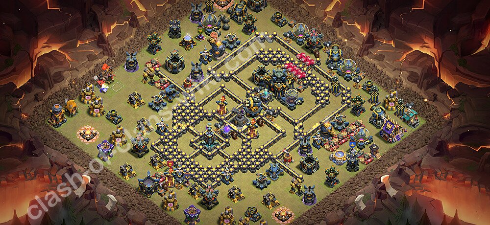 TH17 War Base Plan with Link, Copy Town Hall 17 CWL Design 2026, #3434