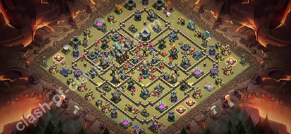 TH17 Anti 3 Stars War Base Plan with Link, Anti Air / Electro Dragon, Copy Town Hall 17 CWL Design 2026, #3482