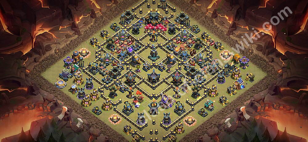 TH17 War Base Plan with Link, Anti Air / Electro Dragon, Copy Town Hall 17 CWL Design 2026, #3503