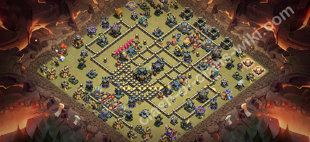 TH17 War Base Plan with Link, Copy Town Hall 17 CWL Design 2026, #3520