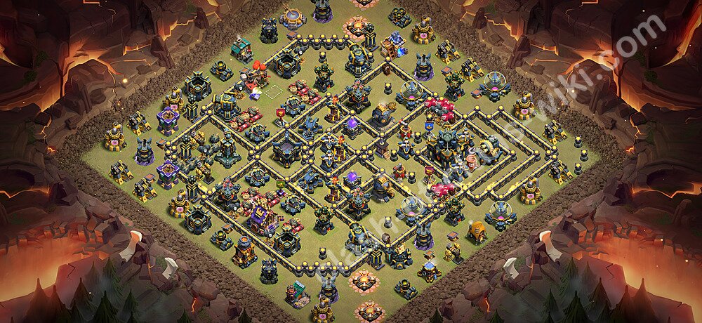 TH17 War Base Plan with Link, Anti Air / Electro Dragon, Copy Town Hall 17 CWL Design 2026, #3542