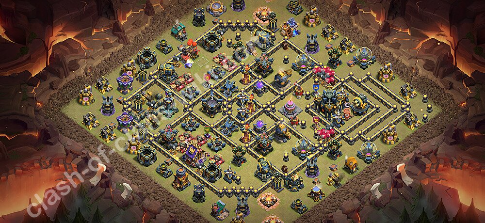 Top Base de Guerre HDV 17 + Lien (Link), Anti Air / Electro Dragon 2026 gdc - Hôtel de Ville 17 Base Copier, #3542