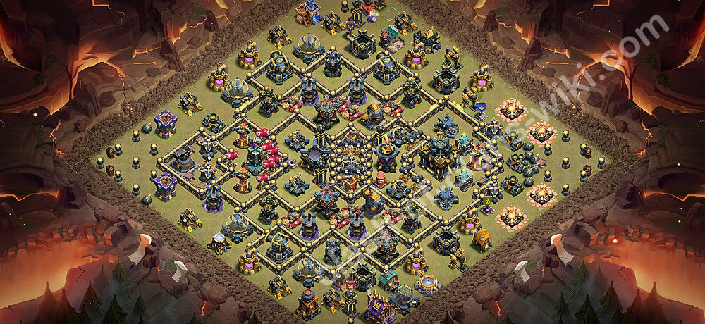 TH17 Anti 3 Stars War Base Plan with Link, Anti Air / Electro Dragon, Copy Town Hall 17 CWL Design 2026, #3583