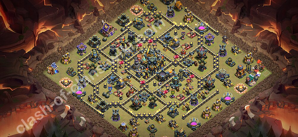 TH17 Anti 2 Stars War Base Plan with Link, Anti Air / Electro Dragon, Copy Town Hall 17 CWL Design 2026, #3632