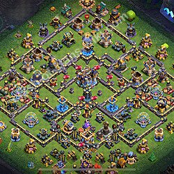 TH18 Anti 3 Stars Base Plan with Link, Anti Everything, Copy Town Hall 18 Base Design 2026, #3070